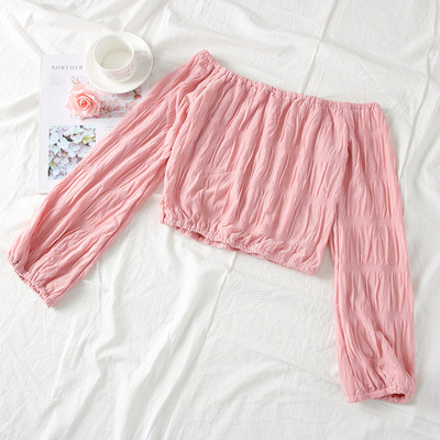 Új modell női blúz csónakos nyakkivágással több színben