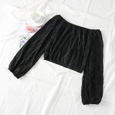 Új modell női blúz csónakos nyakkivágással több színben