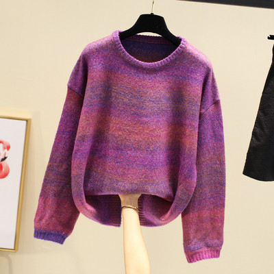 Női téli blúz kerek nyakkivágással, több színben