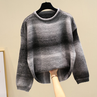 Női téli blúz kerek nyakkivágással, több színben