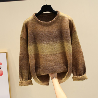 Női téli blúz kerek nyakkivágással, több színben