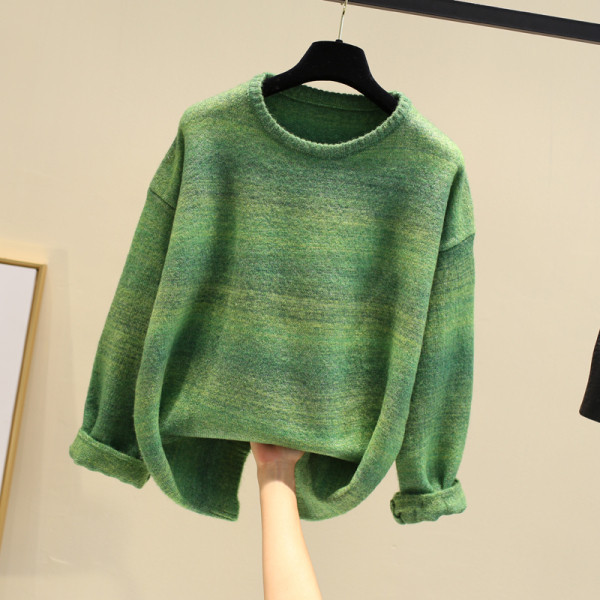 Női téli blúz kerek nyakkivágással, több színben