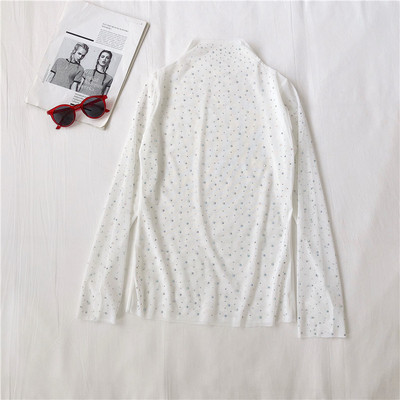 Modern női blúz három színben kövekkel