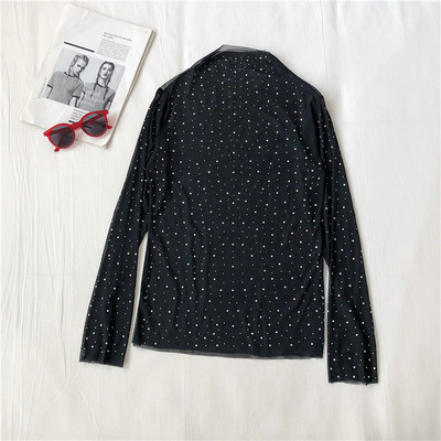 Modern női blúz három színben kövekkel