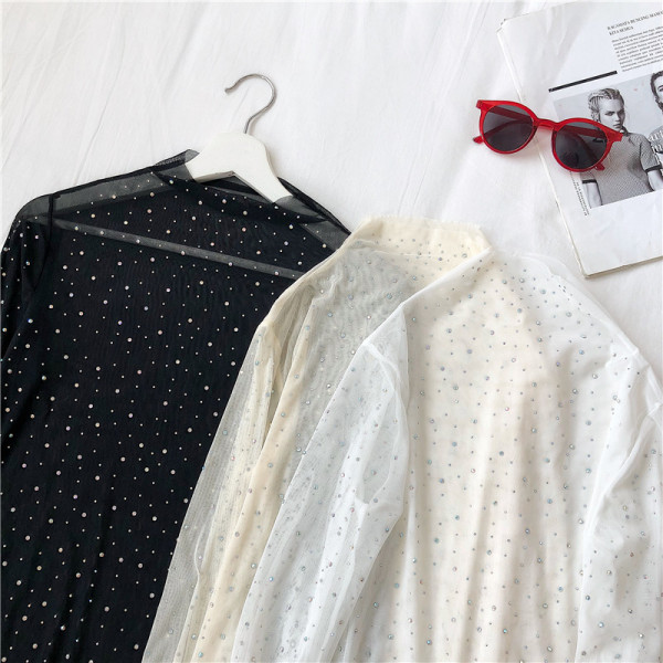 Modern női blúz három színben kövekkel