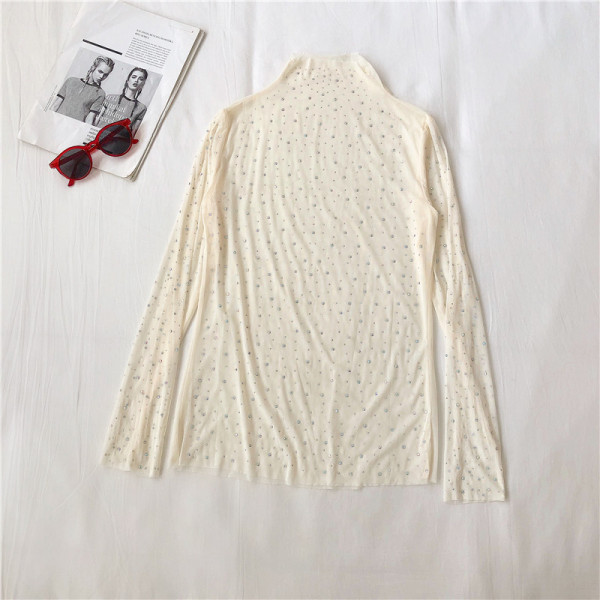 Modern női blúz három színben kövekkel