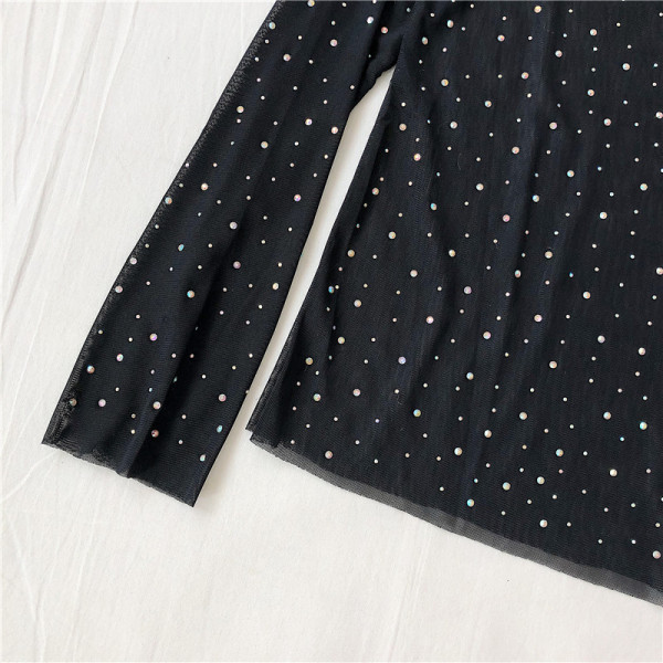 Modern női blúz három színben kövekkel