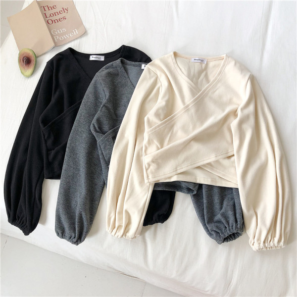 Alkalmi női blúz V-nyakú és hosszú ujjú három színben