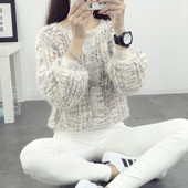 Γυναικείο πουλόβερ με στρογγυλό λαιμόκοψη σε διάφορα χρώματα