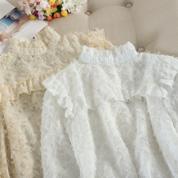 Cămașă de damă cu guler jos în trei culori