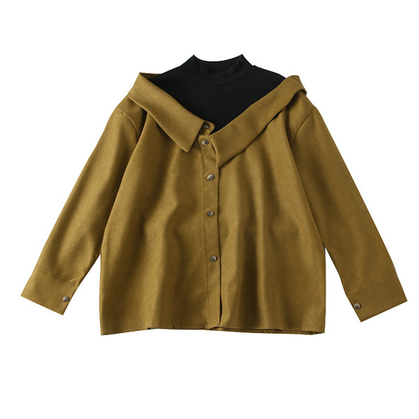 Νέο μοντέλο γυναικεία μπλούζα ε κολάρο και μακρύ μανίκι σε διάφορα χρώματα