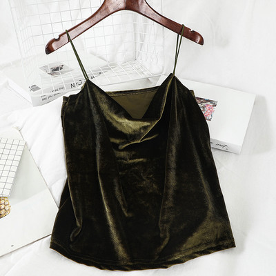 Modern női bársony felső több színben