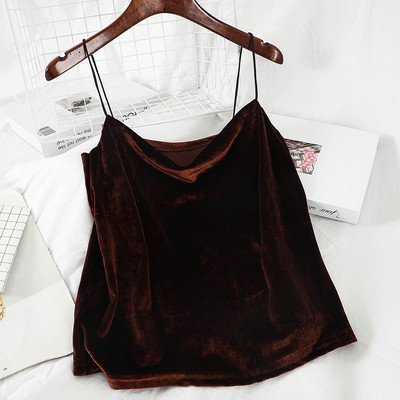 Modern női bársony felső több színben