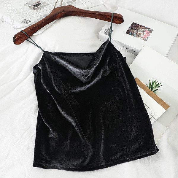 Modern női bársony felső több színben