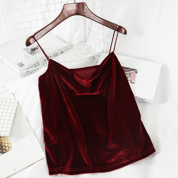 Modern női bársony felső több színben