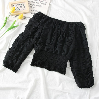 Új modell női blúz csónakos nyakkivágással és hosszú ujjal - több színben