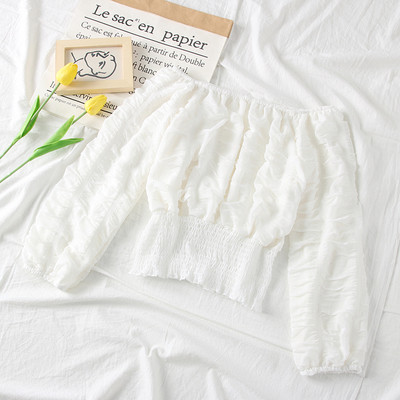 Új modell női blúz csónakos nyakkivágással és hosszú ujjal - több színben