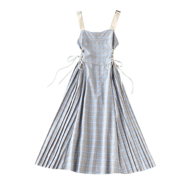 Κομψό γυναικείο φόρεμα με κορδόνια στη μέση