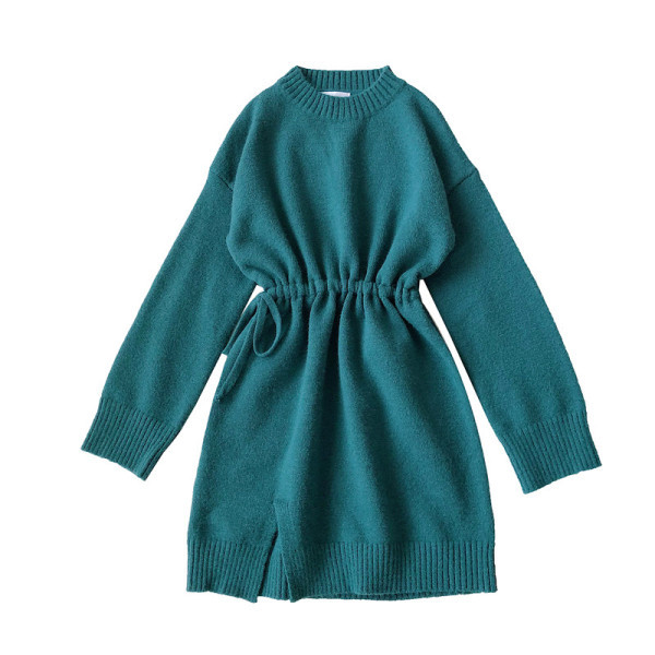 Női téli ruha derékkötővel, négy színben