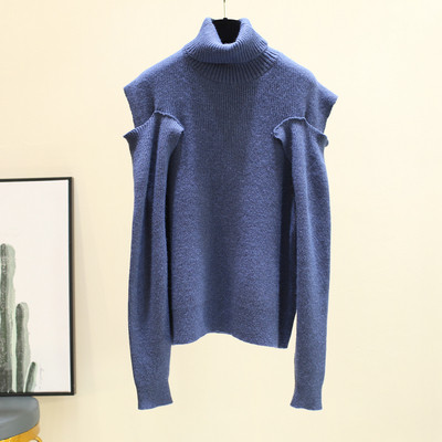 Őszi-téli női pulóver magas polo gallérral több színben