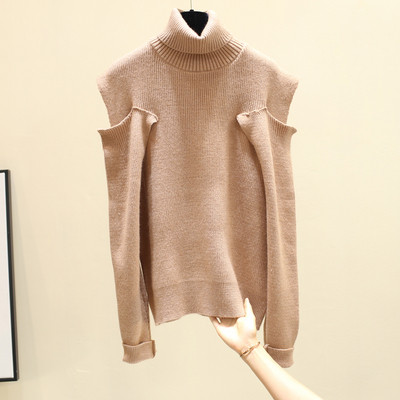 Őszi-téli női pulóver magas polo gallérral több színben