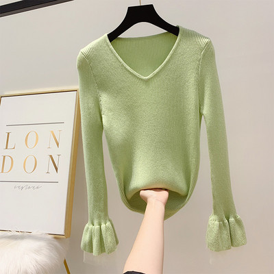 ΝΕΟ Μοντέλο γυναικείο πουλόβερ και V-Neck - Shiny Effect