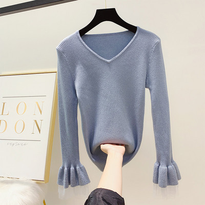 ΝΕΟ Μοντέλο γυναικείο πουλόβερ και V-Neck - Shiny Effect