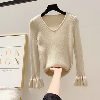 ΝΕΟ Μοντέλο γυναικείο πουλόβερ και V-Neck - Shiny Effect