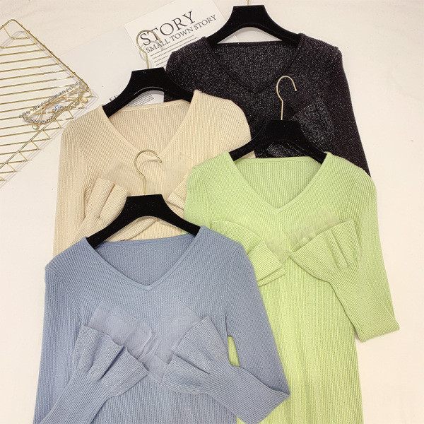 ΝΕΟ Μοντέλο γυναικείο πουλόβερ και V-Neck - Shiny Effect