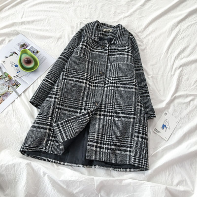 Γυναικείο καρό φόρεμα σε τρία χρώματα με τσέπες και κουμπιά