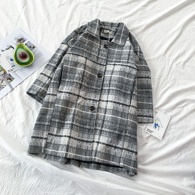 Γυναικείο καρό φόρεμα σε τρία χρώματα με τσέπες και κουμπιά