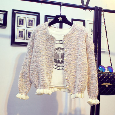 Női tavaszi-őszi alkalmi kardigán rövid modell