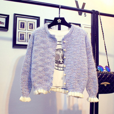 Női tavaszi-őszi alkalmi kardigán rövid modell