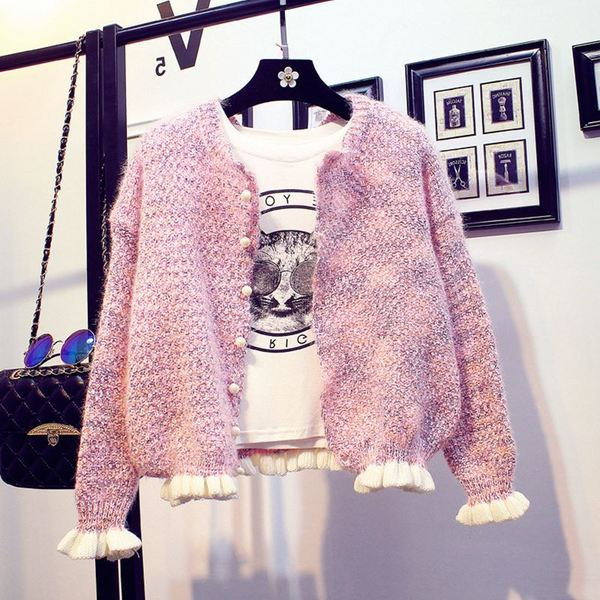 Női tavaszi-őszi alkalmi kardigán rövid modell