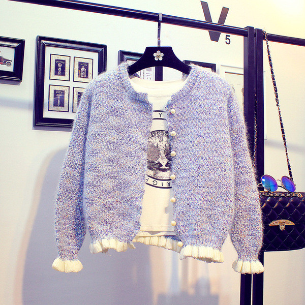 Női tavaszi-őszi alkalmi kardigán rövid modell