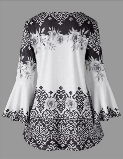 Bluza de dama cu maneca lunga in mai multe modele cu motive florale, inclusiv marimi mai mari