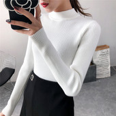 Γυναικείο πουλόβερ σε πέντε χρώματα με κολάρο