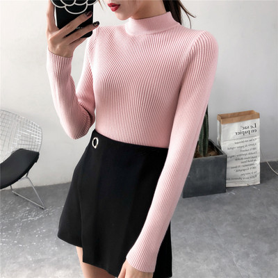 Γυναικείο πουλόβερ σε πέντε χρώματα με κολάρο