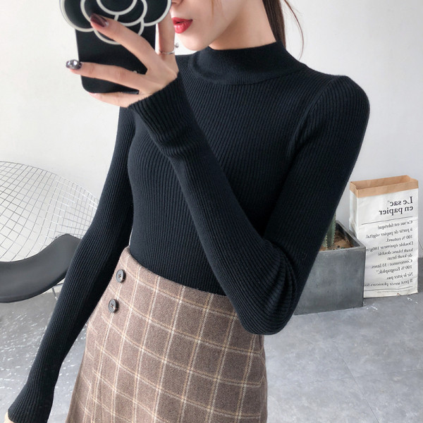 Γυναικείο πουλόβερ σε πέντε χρώματα με κολάρο 