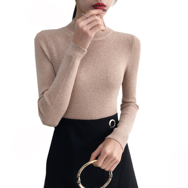 Γυναικείο πουλόβερ σε πέντε χρώματα με κολάρο 