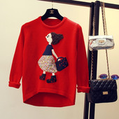 Női őszi-téli pulóver aszimmetrikus modell több színben