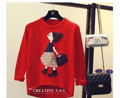 Női őszi-téli pulóver aszimmetrikus modell több színben