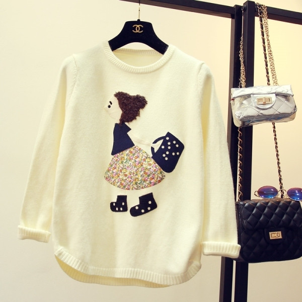 Női őszi-téli pulóver aszimmetrikus modell több színben