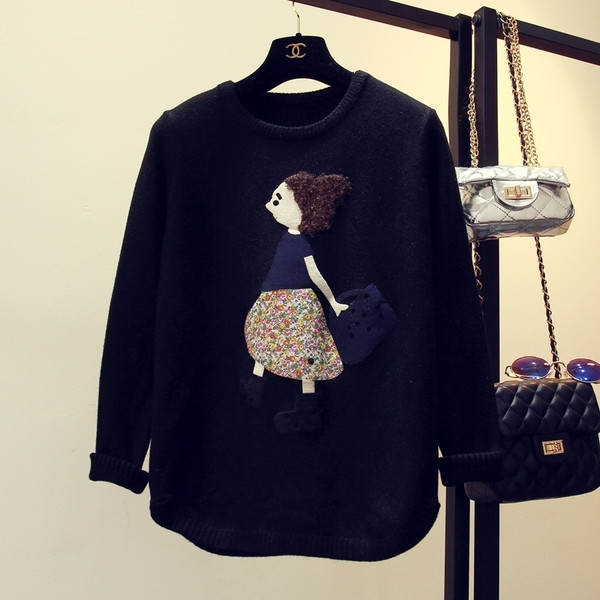 Női őszi-téli pulóver aszimmetrikus modell több színben