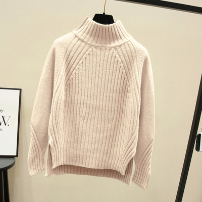 Χειμερινό γυναικείο πουλόβερ ασύμμετρο μοντέλο σε πολλά χρώματα