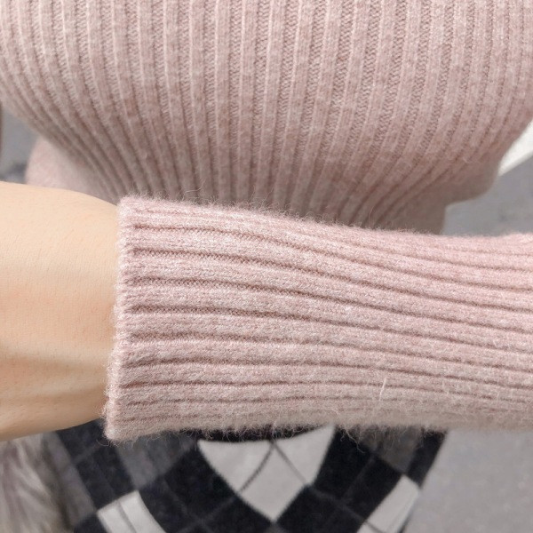 Alkalmi női pulóver három színben pólógallérral és hosszú ujjal