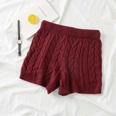 Női kötött alkalmi rövidnadrág magas derékkal, több színben