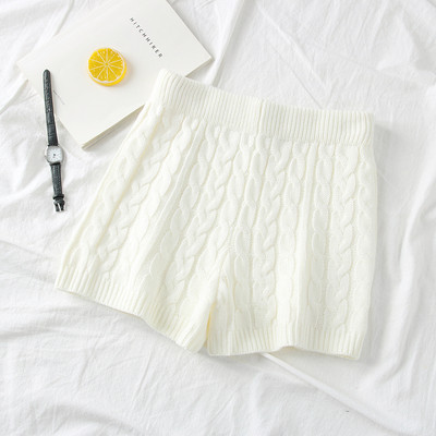 Női kötött alkalmi rövidnadrág magas derékkal, több színben