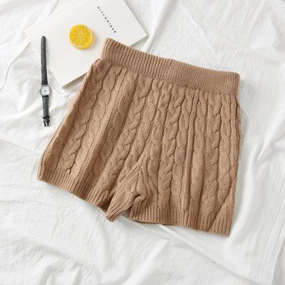 Női kötött alkalmi rövidnadrág magas derékkal, több színben