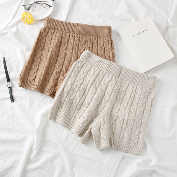 Női kötött alkalmi rövidnadrág magas derékkal, több színben